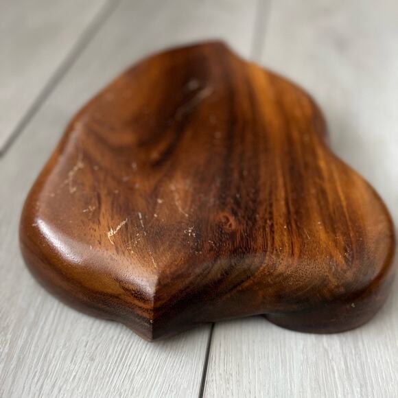 Vintage Wooden Monkey Pod Dish Tray Table decor - Picture 7 of 9